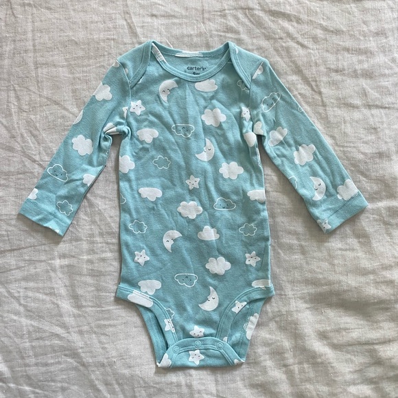 Carter's Other - Carter’s 9 Months Blue Baby Boy Bodysuit • Sleep Themed